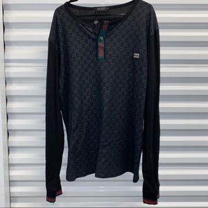 Gucci Monogram V-Neck Long Sleeve